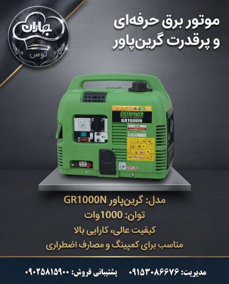 موتور برق گرین پاور 0.8 کیلووات مدل GR1000N