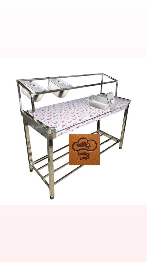 میز کار استیل فریم بنماری 150 سانتی-کارگاهی