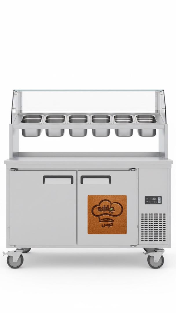 تاپینگ یخچال دار استیل بدون برفک  190 سانت -رفدار