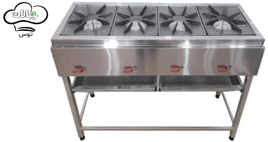 اجاق خورشت پز 4 شعله منبع دار کوره دار