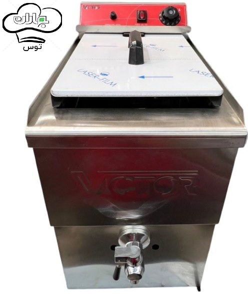 سرخ کن برقی تک لگن 12 لیتری با شیر تخلیه VICTOR