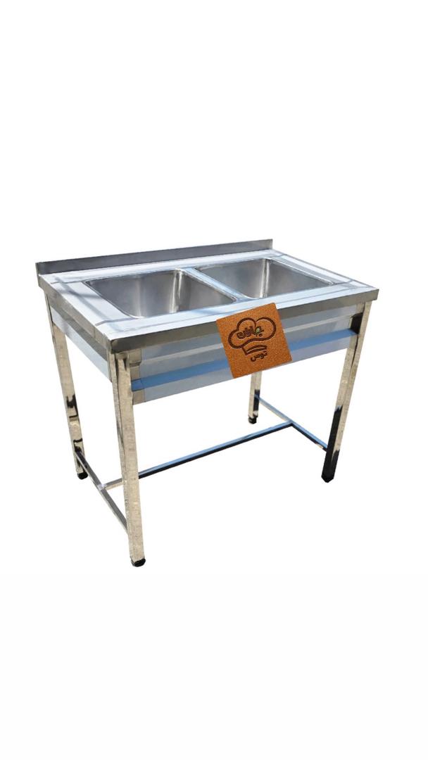 سینک دو لگنه صنعتی 150 سانتی-کارگاهی