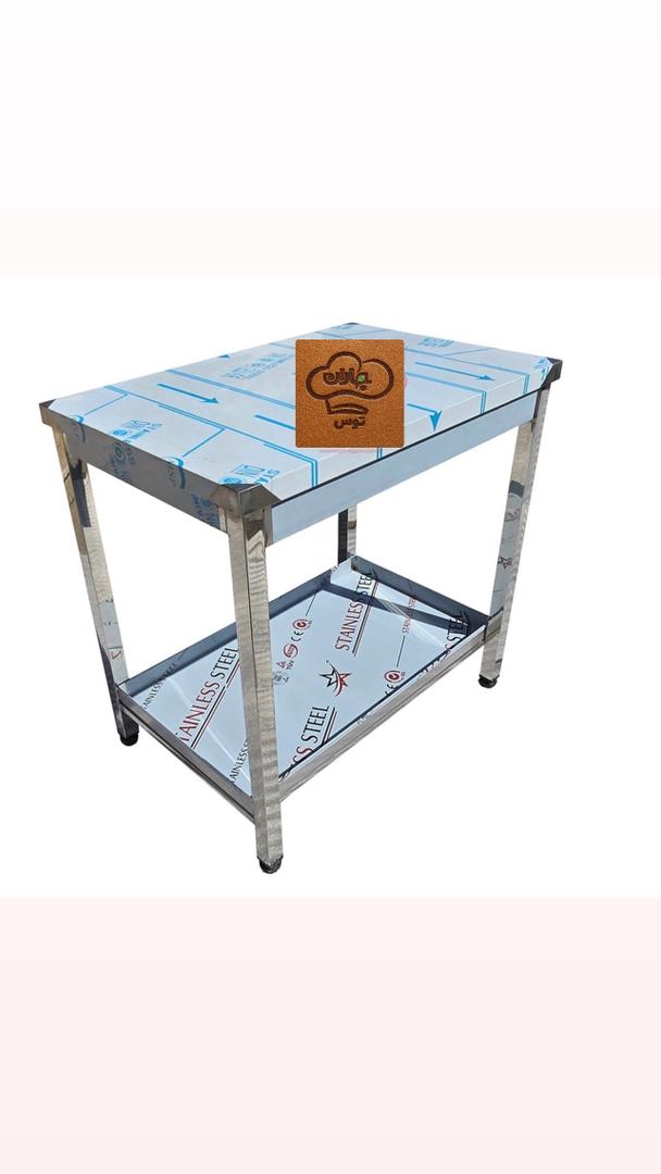 میز کار استیل یک متری سینی دار-کارگاهی