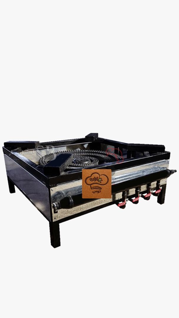 اجاق گاز 4 شعله کوره دار آهنی 90*90-کارگاهی