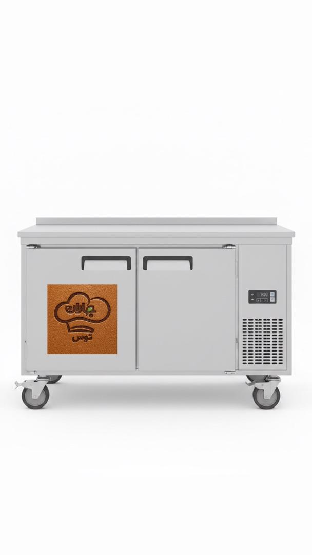 تاپینگ یخچال دار استیل بدون برفک 150 سانت-بدون رف