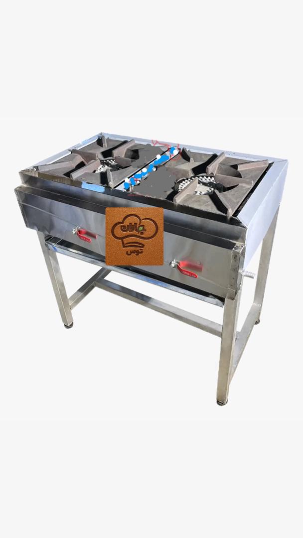 اجاق خورشتی 2 شعله رویه چدن-کارگاهی